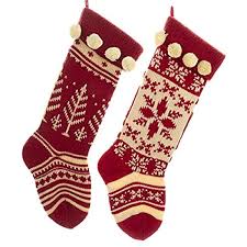 Huge collection, amazing choice, 100+ million high quality, affordable rf and rm images. Amazon Com Kurt Adler Red And Cream Knit Stockings 2 Assorted Home Kitchen