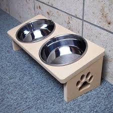 送料無料 猫 食器台 w ステンレスボウル２個 傾斜 肉球デザイン comedouro para caes comedouro para gatos moveis para caes