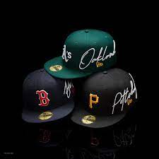 Mlb Cursive Fitted Hats In 2021 Sneakers Men Fashion Fitted Hats New Era Hats