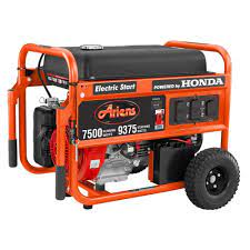 ariens 7 500 watt gasoline powered electric start portable generator with honda gx engine 986055 the home depot portable generator generator house generators for sale