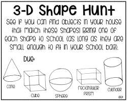 3d models below are suitable not only for printing but also for any computer graphics like cg, vfx, animation, or even cad. 3 D Shape Hunt Freebie Shapes Kindergarten Shapes Worksheet Kindergarten 3d Shapes Kindergarten
