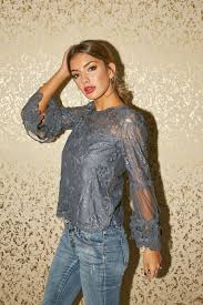 Check spelling or type a new query. Levine Slate Grey Fluted Sleeve Top Little Mistress