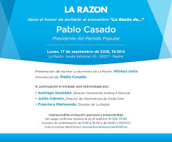 Uno de sus grandes éxitos es también el programa de cocina de arguiñano, célebre cocinero y casi showman, cuyo programa es. La Razon A Twitter Sigue Hoy A Partir De Las 19 30 La Razon De Pablocasado En Nuestra Web Youtube Y Facebook Live Pablocasadolr