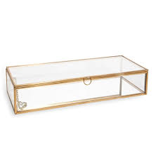 Boite A Bijoux En Verre Et Metal Dore Boite A Bijoux En Verre Bijoux En Verre Boite A Bijoux