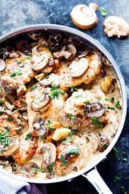 This creamy chicken and mushroom dinner for two is really satisfying, but surprisingly low in calories. Creamy Garlic Mushroom Chicken The Recipe Critic