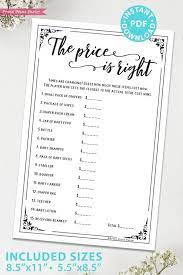 No catch and no gimmick. The Price Is Right Baby Shower Game Printable Unique Baby Etsy