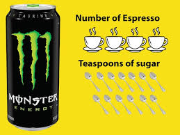 how much caffeine and sugar is in some of the uks most