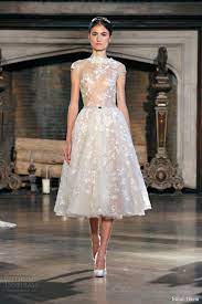 Inbal Dror Fall 2015 Wedding Dresses Wedding Inspirasi Sheer Wedding Dress Tea Length Wedding Dress 2015 Wedding Dresses