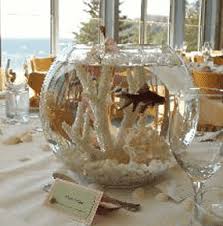 Centrepiece Hire Centrepiece Rent Goldfish In Fish Bowl Beach Event Melbourne Hire Beach Wedding Centerpieces Fish Centerpiece Beach Theme Wedding