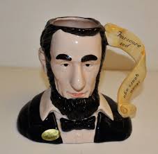 PAPEL Porcelain Great Americans Hand Painted ABRAHAM LINCOLN 5" Decorative  Mug
