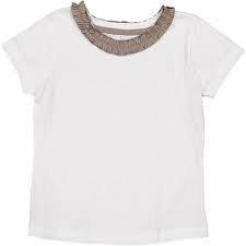 Lat Sportswear Toddler Girls Ruffle Neck Tee