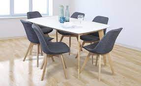 Shop at indian river furniture in rockledge fl for tables, chairs, bakers racks, bars, desks, entertainment centers, chests and dressers, cabinets, mirrors, benches, storage and carts, stools, slipcovers, kitchen islands. Round Dining Table Retro Dining Chairs Melbourne Furniture Galore