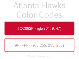 Men's atlanta hawks islide black 2020/21 city edition jersey slide sandals. Atlanta Hawks Colors Hex And Rgb Color Codes