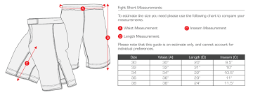 bad boy mma shorts size chart best picture of chart