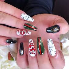 Gucci Nails Nailsbydon Nails Art By Anna Gucci Nails Long Acrylic Nails Cute Acrylic Nails
