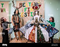 Warwickshire, England 9 Feb 2023.Compton Verney hosts the first ever  exhibition dedicated to British folk costume and customs.Edinburgh Beltane  Fire. An ancient Gaelic festival of Beltane which began