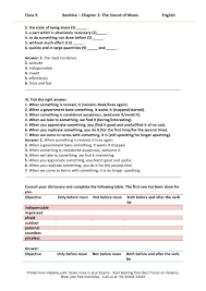 Cbse9 English Beehive 2 Part 4 Sound Of Music Bee Hive Chapter