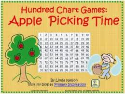 hundred chart games for apple season classroom freebies