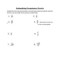 Found worksheet you are looking for? Rationalizing The Denominator Worksheet Nidecmege