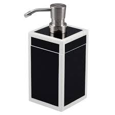 Black And White Soap Dispenser Black White Lacquer Bathroom Accessories In 2019 Products Modern Bathroom Accessories Bathroom Accessories Soap