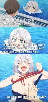 The Senpai of the pool meme shall be a meme that doesn't rely on Senpai's  boobs or thighs no longer! : r/Animemes