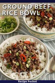 Easy Korean Ground Beef Rice Bowl On The Table In 20 Min Recipe Ground Beef Rice Bowls Recipe Beef And Rice