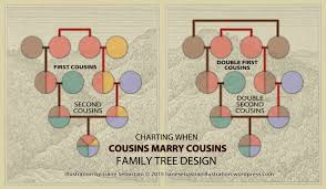 visualizing genealogical relationships double cousins