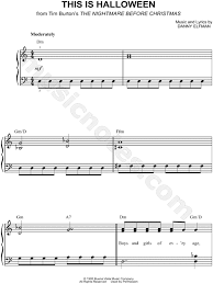 Free what\'s this piano sheet music is provided for you. This Is Halloween From The Nightmare Before Christmas Sheet Music Easy Piano In A Minor Transposable Download Print Sku Mn0097011