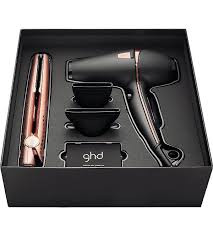 Black And Rose Gold Hair Straightener Ghd Rose Gold Deluxe Set In 2020 Flat Iron Hair Styles Best Hair Dryer Hair Tools