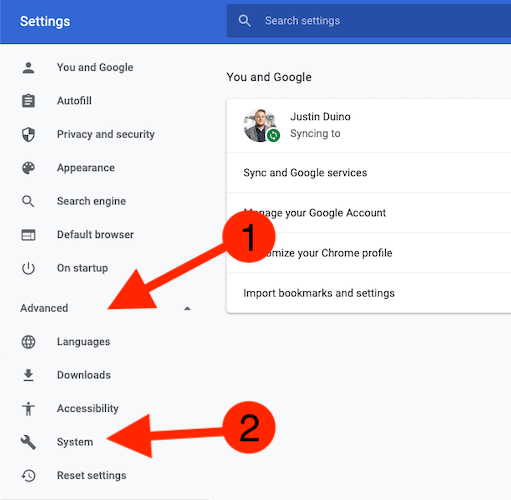 Locating the hardware acceleration toggle in Chrome, AI generated