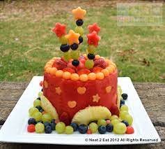 Healthy pool party food for kids and adults; Fabulous Watermelon Ideas For Summer Bbqs B Lovely Events Healthy Birthday Cakes Fruit Cake Watermelon Fruit Birthday Cake