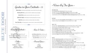 Blue door kitchen & garden. Blue Door Kitchen Garden Menu In Chicago Illinois Usa