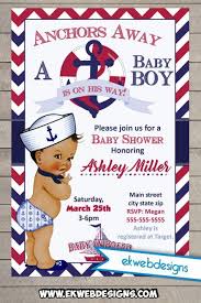 Little Sailor Boy Baby Shower Invitation Custom Digital File Baby Shower Invite Nautical Baby Shower Boy Sailor Baby Showers Baby Shower Invitations For Boys