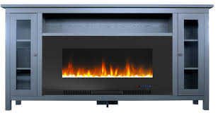 Shop online for all things home design. Somerset 70 Blue Electric Fireplace Tv Stand With Led Flames Crystal Rock Modern Indoor Fireplaces By Shop Chimney Houzz