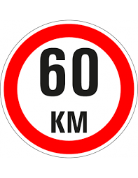 Maximaal 60 Km Per Uur Bord Kunststof Kopen