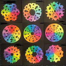 Mrs Nagorny On Instagram The Most Beautiful 3rd Grade Color Wheel Snowflakes Quick And Fun On Color Wheel Art Projects Color Wheel Projects Color Wheel Art