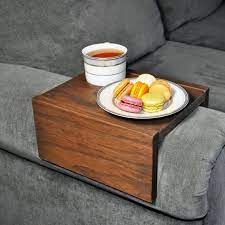 Sofa Armrest Table Custom Couch Armrest Chair Caddy Wood Etsy Arm Rest Table Custom Couches Clean Sofa