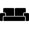 Woman sitting on sofa with cat and laptop under air conditioner. 1