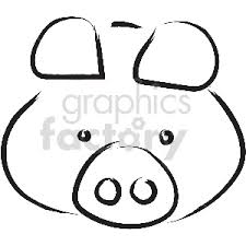 In various cultures, a pig stands for prosperity and wealth. Black And White Tattoo Pig Vector Clipart 413378 Graphics Factory