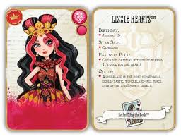 Article by rhonda gushard lunger. Lizzie Hearts Character Ever After High