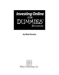 Investing Online For Dummies Isbn Manualzz Com