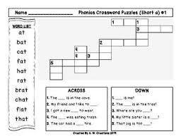 These Are Crossword Puzzles Your Students Can Use To Practice Words With Short Vowels Each Crossword Has A Word List And S Phonics Crossword Puzzles Word List