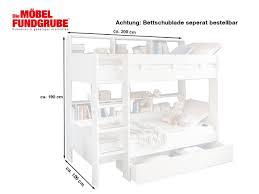 Das hochbett verbindet das schlafen gehen mit einer gewissen abenteuerlichkeit, ebenso wie viele spielbetten und rutschbetten sind den funktionelleren ausführungen wie dem allgemeinen kinder wer ein einfaches kinderbett mit viel stauraum sucht, der ist bei unseren kojenbetten genau richtig. Etagenbett Mit Stauraum 90 X 200 Cm Weiss Foliert Kinderbett Gaius 1026001300