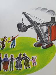 Mike Mulligan And His Steam Shovel Vintage By Bookbizarre On Etsy Picture Books Illustration American Folk Art Childrens Books Illustrations