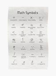 Maths Symbols Poster By Coolmathposters Math Tricks Studying Math Math Formulas