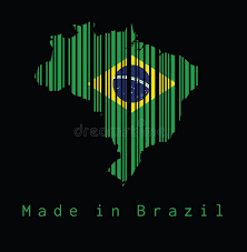 You can download svg, png and jpg files. Barcode Set The Shape To Brazil Map Outline And The Color Of Brazil Flag On Black Background With Text Made In Brazil Stock Vector Illustration Of Artwork Brazil 125602159