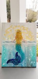 Mermaid Broken Glass Art Sea Glass Art Mermaid Art