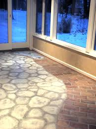 Adoquines Y Ladrillos Pintado A Mano En El Piso De Concreto Painted Floors Painting Tile Floors Stone Flooring