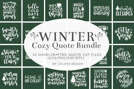 Download Winter Cozy Quote Svg Cut File Bundle By Caluya Design Thehungryjpeg Com