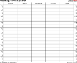 The printable daily appointment calendar template 2016 has a time column and columns to fill in the details of your appointments and meetings. Free Weekly Planners For Microsoft Word 20 Templates